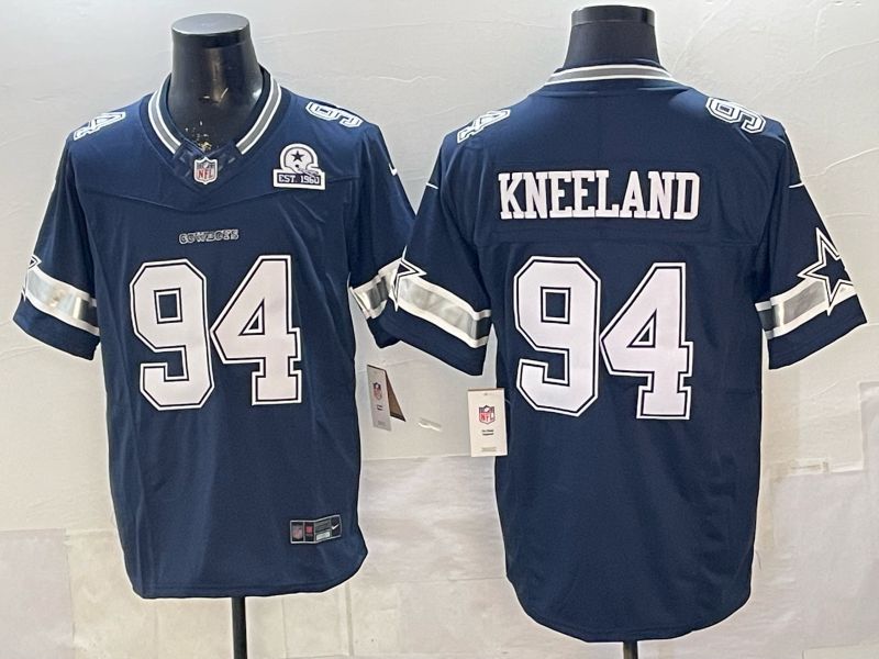Men 2026 Dallas Cowboys #94 Kneeland Blue 3th generations Nike Limited NFL Jersey style 05